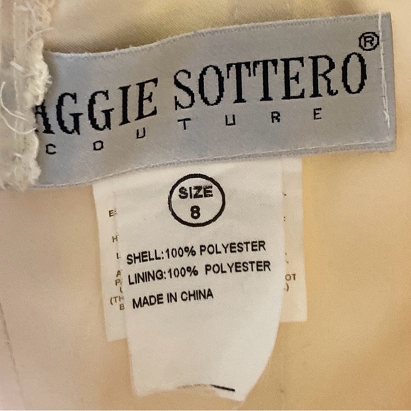 Maggie Sottero Couture Women's 8 Cream Wedding Dress - Picture 7 of 7